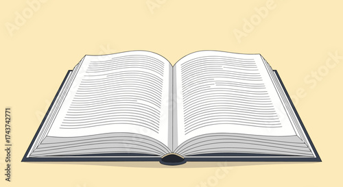 An open book with detailed text and illustrations on its pages.