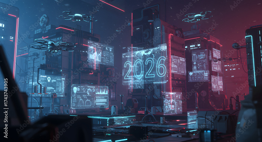 Obraz premium Futuristic Cityscape Concept