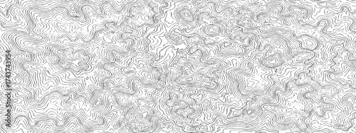 Abstract topographic map background contour lines pattern for cartography and terrain eleva