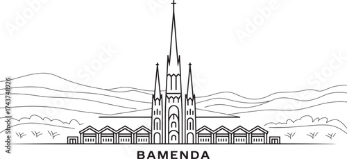 Bamenda Cityscape Silhouette Cameroon Central African Republic