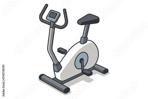 Modern isometric exercise bike for home gym and fitness training workouts