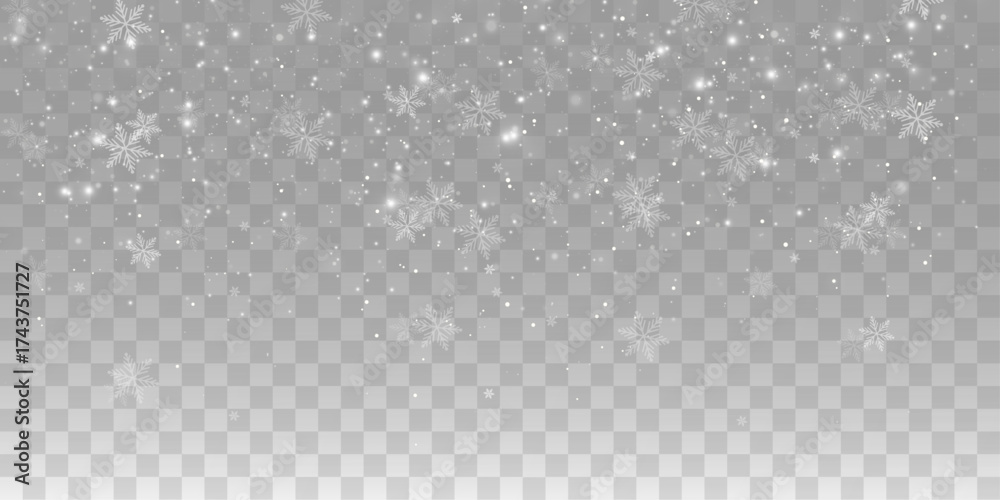 Photos Vector heavy snowfall background with many white snowflakes in various shapes and forms