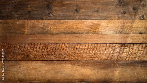 Old brown rustic dark grunge wooden timber wall or floor or table texture - w...