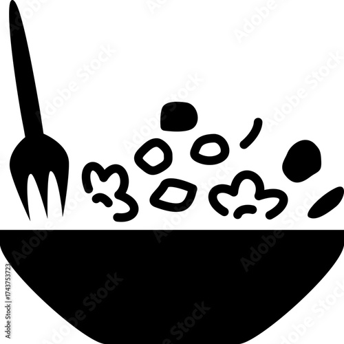 Restaurant menu logo. Flat vector design element for dinner, lunch, or kitchen concepts. Isolated.Fork, spoon, knife, plate, chef hat, and cloche or tray icon. Cutlery icon set in line and flat style