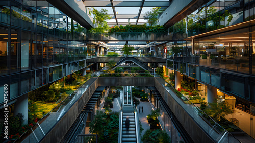 A long, narrow walkway with a waterway running through it