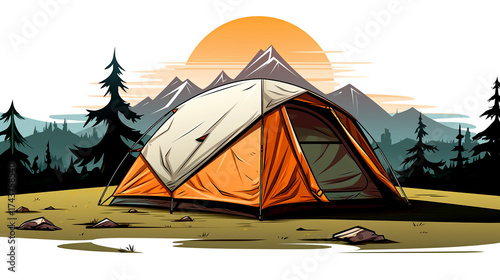 Outdoor Tent Vector