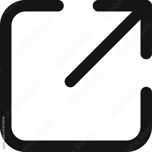 External link arrow icon set. Share symbol. External link icons collection