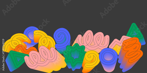 Abstract retro background, banner, cover