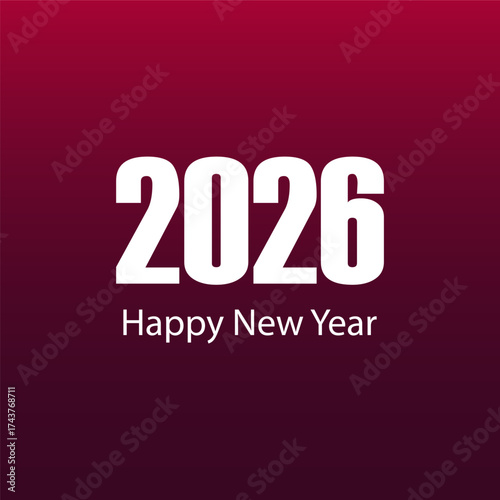 Elegant 2026 Happy New Year typography design collection with modern fonts, gradient backgrounds, creative curves, and festive celebration theme
