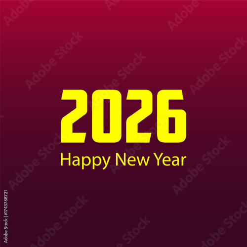 Elegant 2026 Happy New Year typography design collection with modern fonts, gradient backgrounds, creative curves, and festive celebration theme