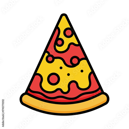 Delicious pizza slice with melted cheese and pepperoni toppings.