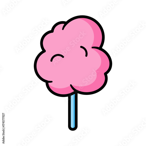 Pink Cotton Candy on a Stick.