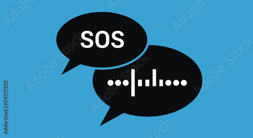 Sos morse code help signal emergency distress communication vector vector
