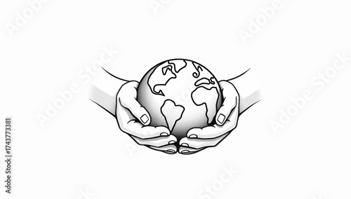 Hands holding a globe symbolizing care for the Earth  