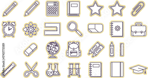 School supplies vector illustration back to school education vector