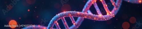Glowing DNA Strand Intertwined with Microcircuitry A Close-Up Representation of Bioengineering Innovation