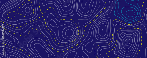 Topographic contours map background. Topography geographic lines background. 