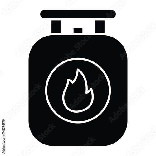 Cooking gas Vector icon which can easily modify or edit