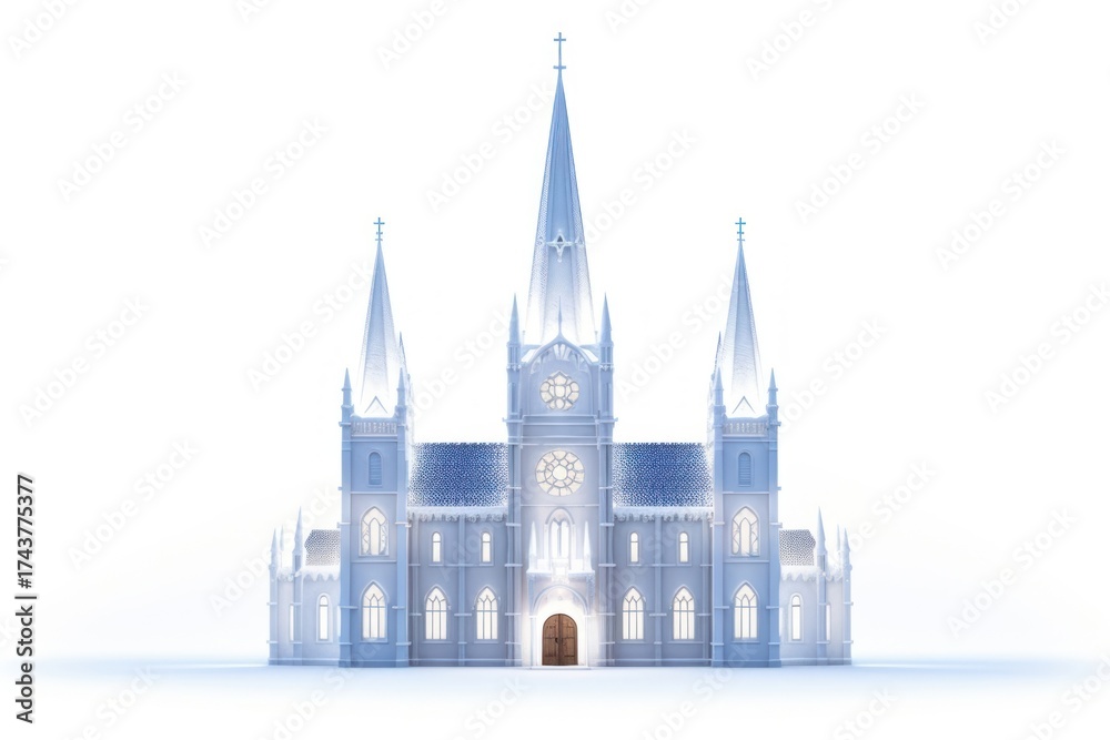 Obraz premium Architecture illuminated building steeple.