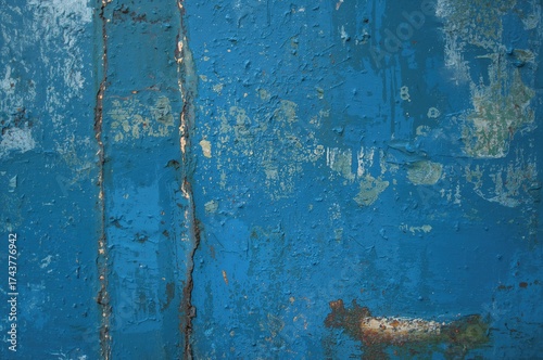 Textured metallic surface with paint
