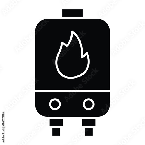 Electric heating Vector icon which can easily modify or edit