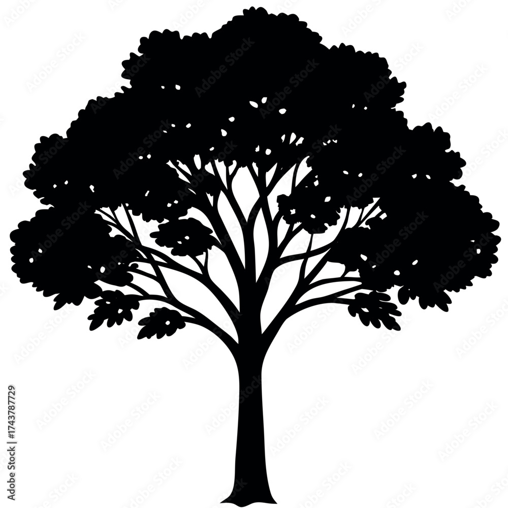 Obraz premium Papaya Silhouette Vector On White Background 