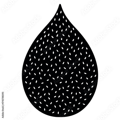 Sesame Silhouette Vector on White Background