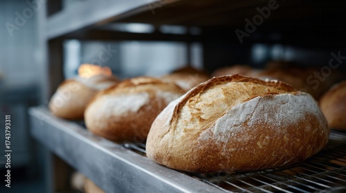 Crusty sourdough loaves serenade senses in artisan bakery, echoing Earth Day's wholesomeness and National Homemade Bread Day warmth