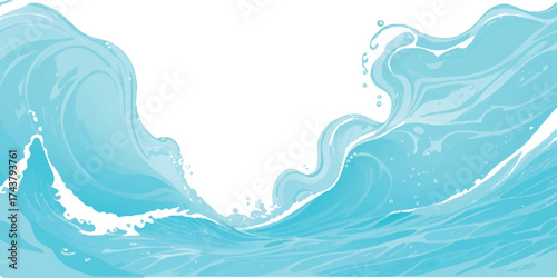 Abstract light blue watercolor background with soft blended tones for creative design