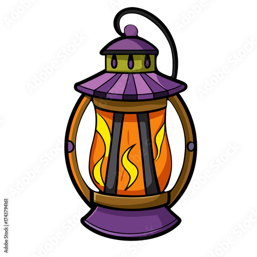 Illustration of a Halloween lantern