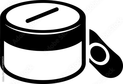 Tape measure tool, measurement instrument for construction, sewing and DIY concept, icon, symbol, vector illustration