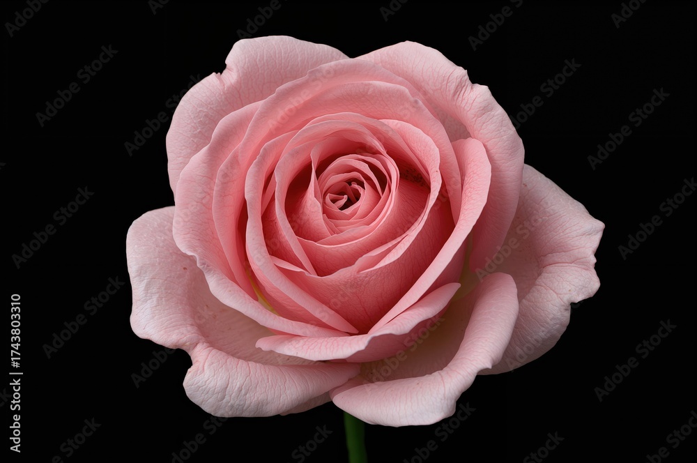 Fototapeta premium Close-up of a Pink Damask rose on a dark backdrop