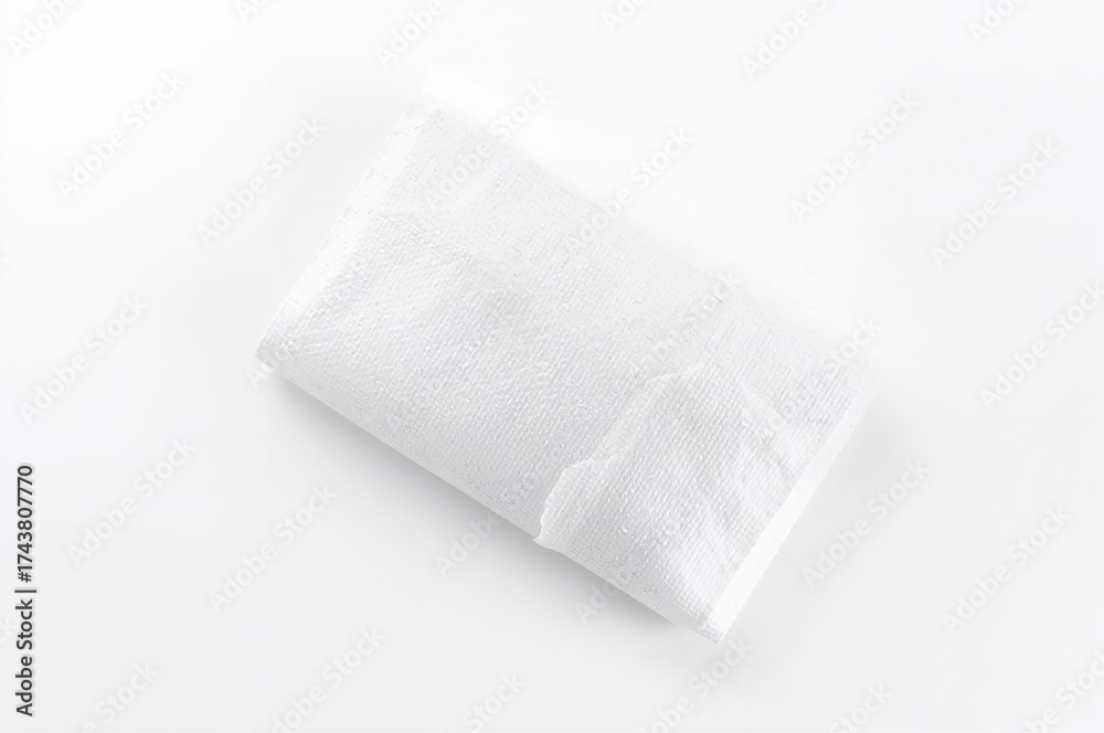 Fototapeta premium Absorbent kitchen tissue on a white background