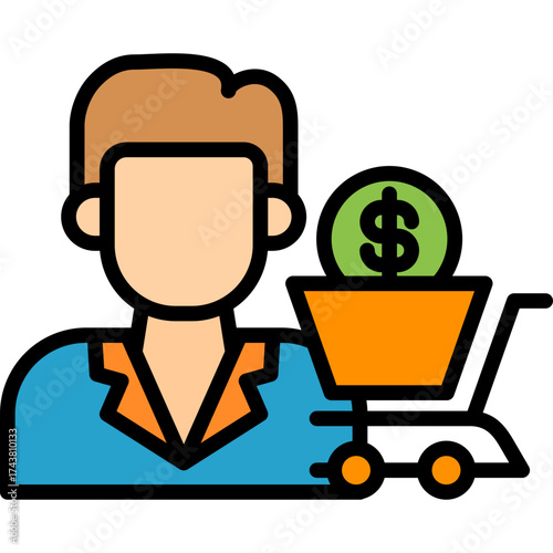 Buyer lineal color icon