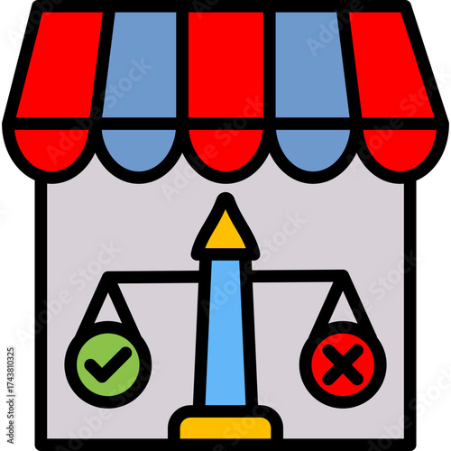Marketplace Ethics lineal color icon