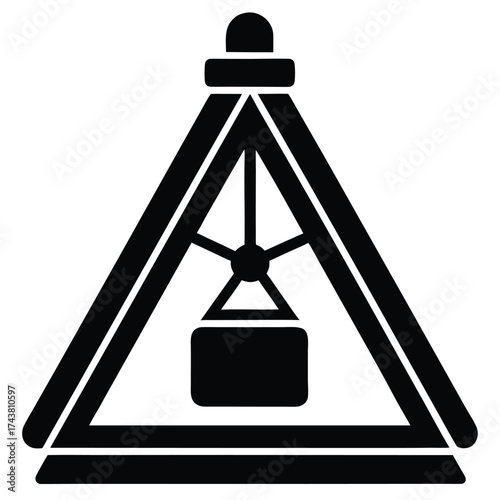heavy lift warning vector icon