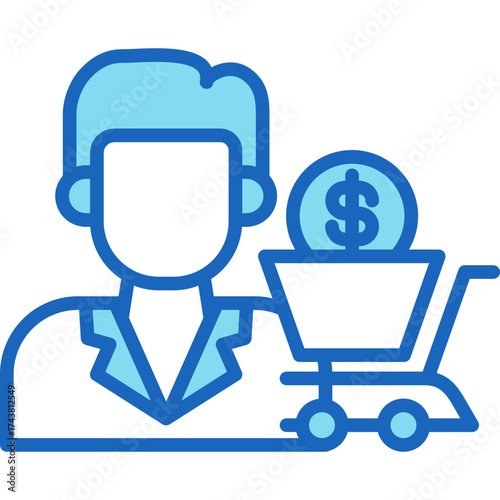 Buyer blue icon