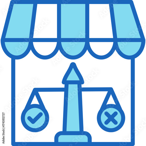 Marketplace Ethics blue icon