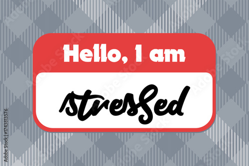 Stressed concept illustration. Emotional stress issue in workplace and social situations.