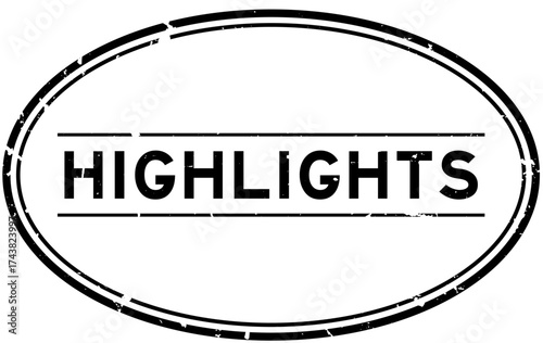 Grunge black highlights word oval rubber seal stamp on white background