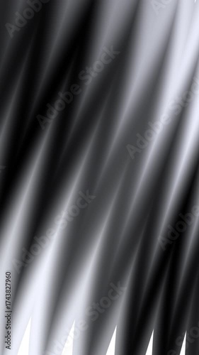 gradient white and black Vertical abstract black and white background with smooth diagonal streaks creating a flowing, silky motion effect. Modern and elegant minimal design with soft gradient transit