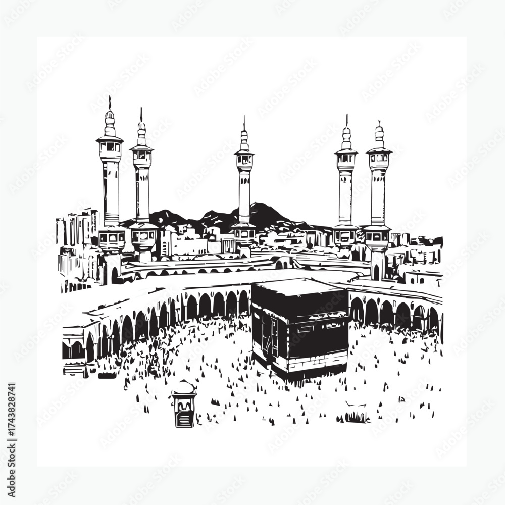 Obraz premium vector illustration of mosque