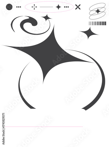 Futuristic Y2k Element