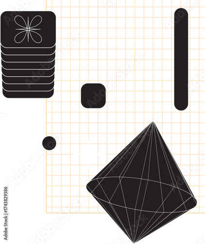Abstract Y2k Decor
