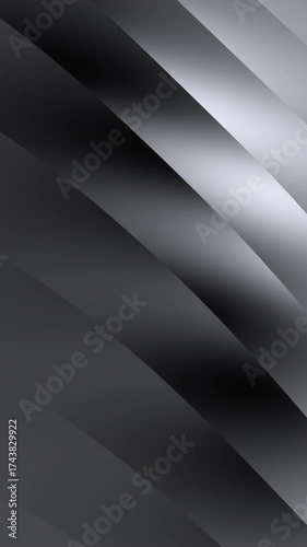 gradient white and black Vertical moth metallic black and gray gradient with diagonal shadow lines creating a sleek, modern, and futuristic surface texture design.