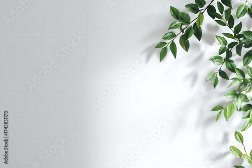 Clean Background for Online Meetings with Greenery	