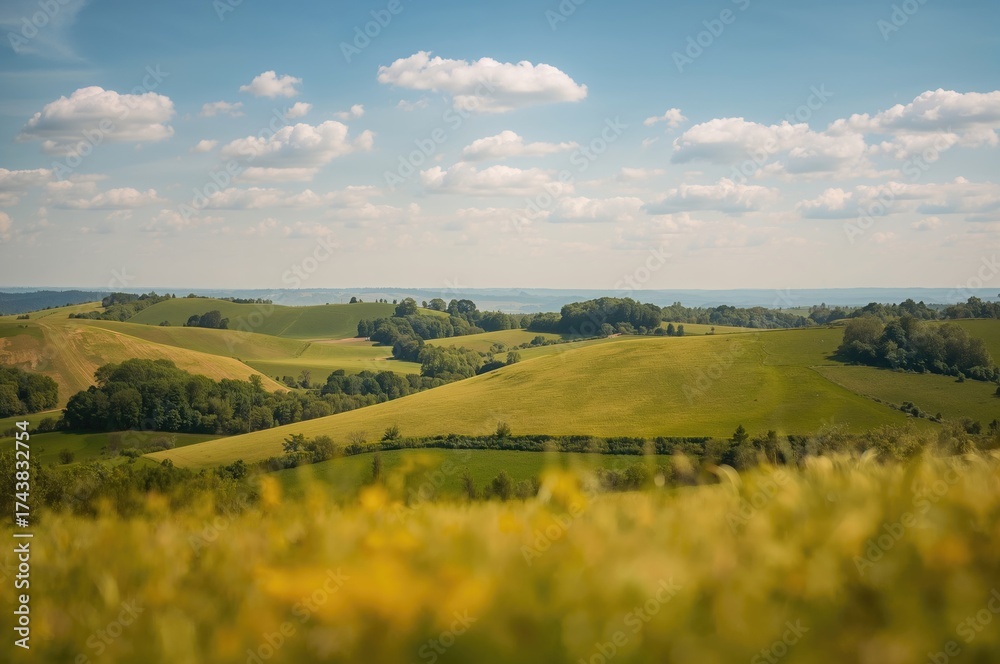 Fototapeta premium Hilly Landscape of Moravia Region