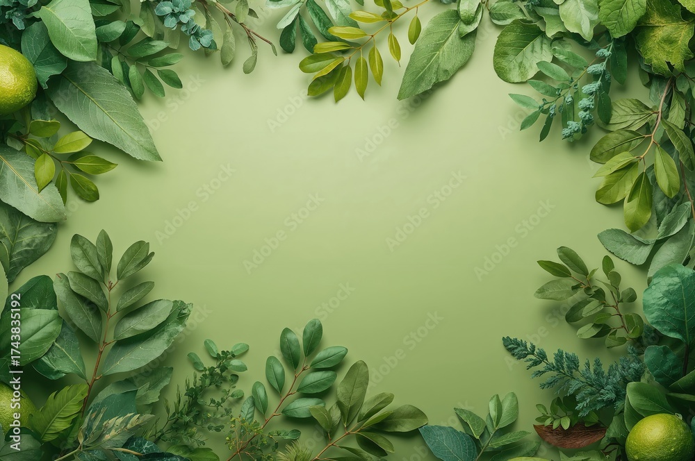 Naklejka premium Foliage Against a Verdant Backdrop