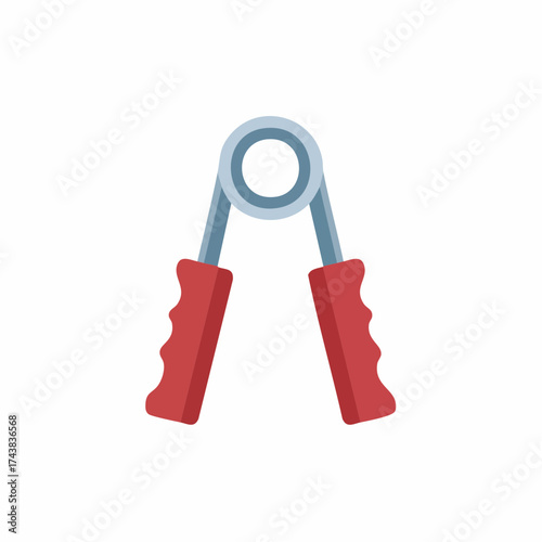 Simple vector icon of a hand gripper expander for fitness and strength training exercise