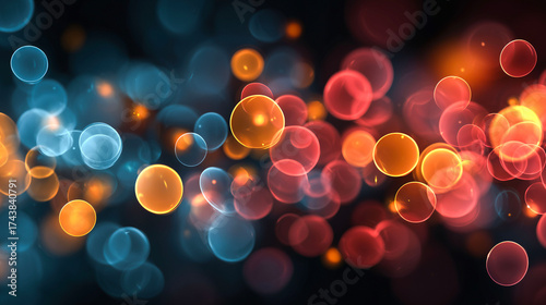 abstract background with bokeh defocused lights and lens flare